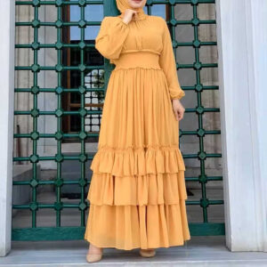 Moroccan Long Layered Muslim Dress - Image 2
